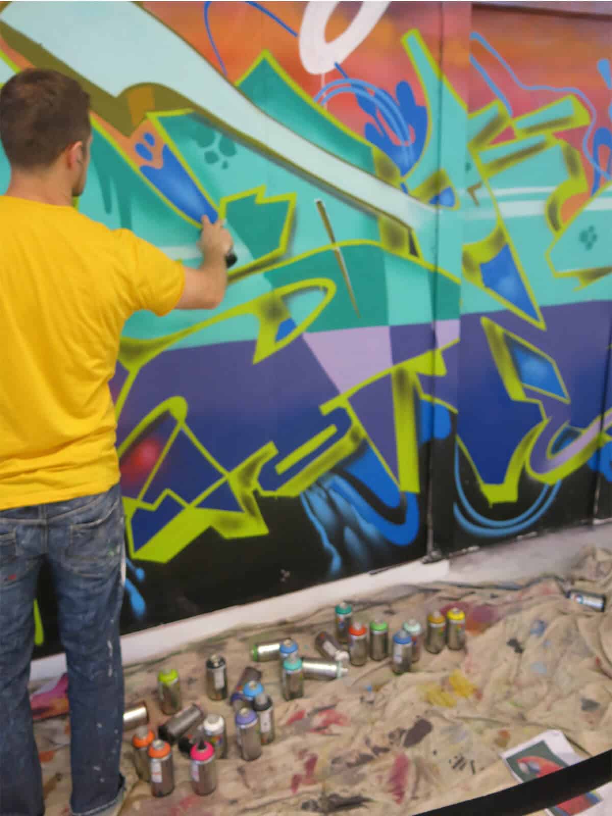 Graffiti Artist Painting