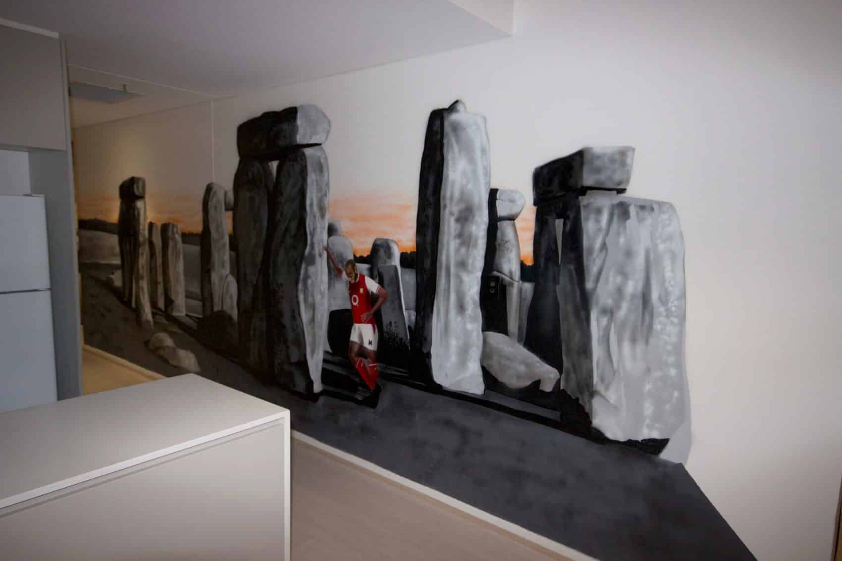 stone henge mural art wall painted in Mascot