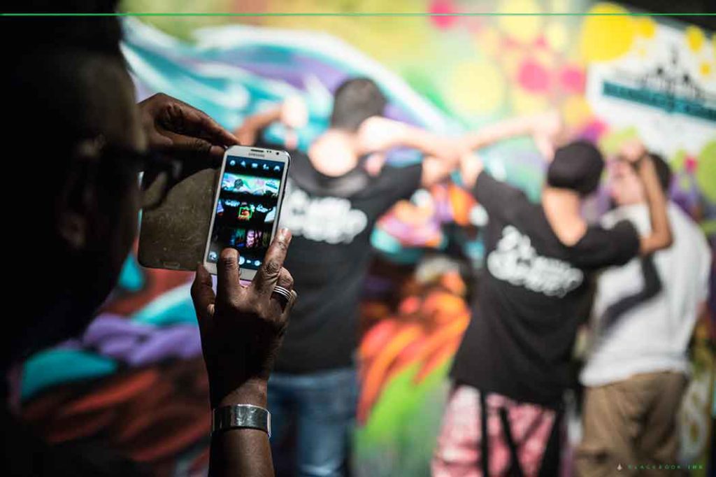 Live painting at Home night club