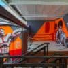 Vibrant street art mural at Blackbook Ink in Leichhardt NSW.