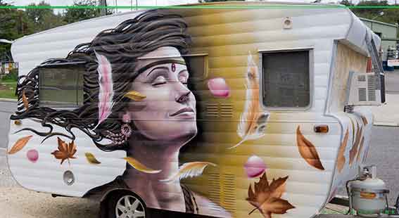 Artist Interview - Destroy 7 Caravan mural art by Destroy