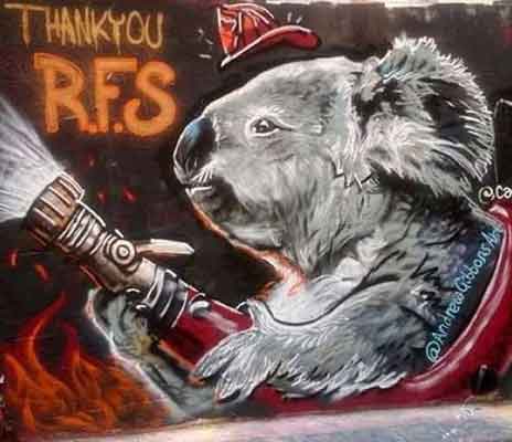 Koala mural at Hosier Lane