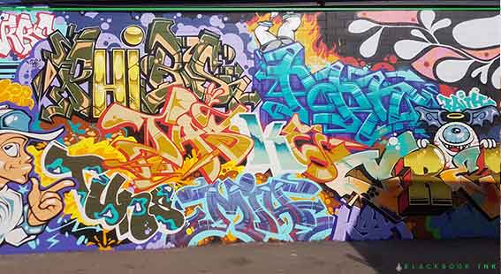 Newcastle graffiti jam wall