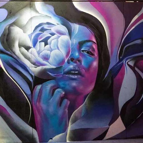 Dcyde mural of female portrait