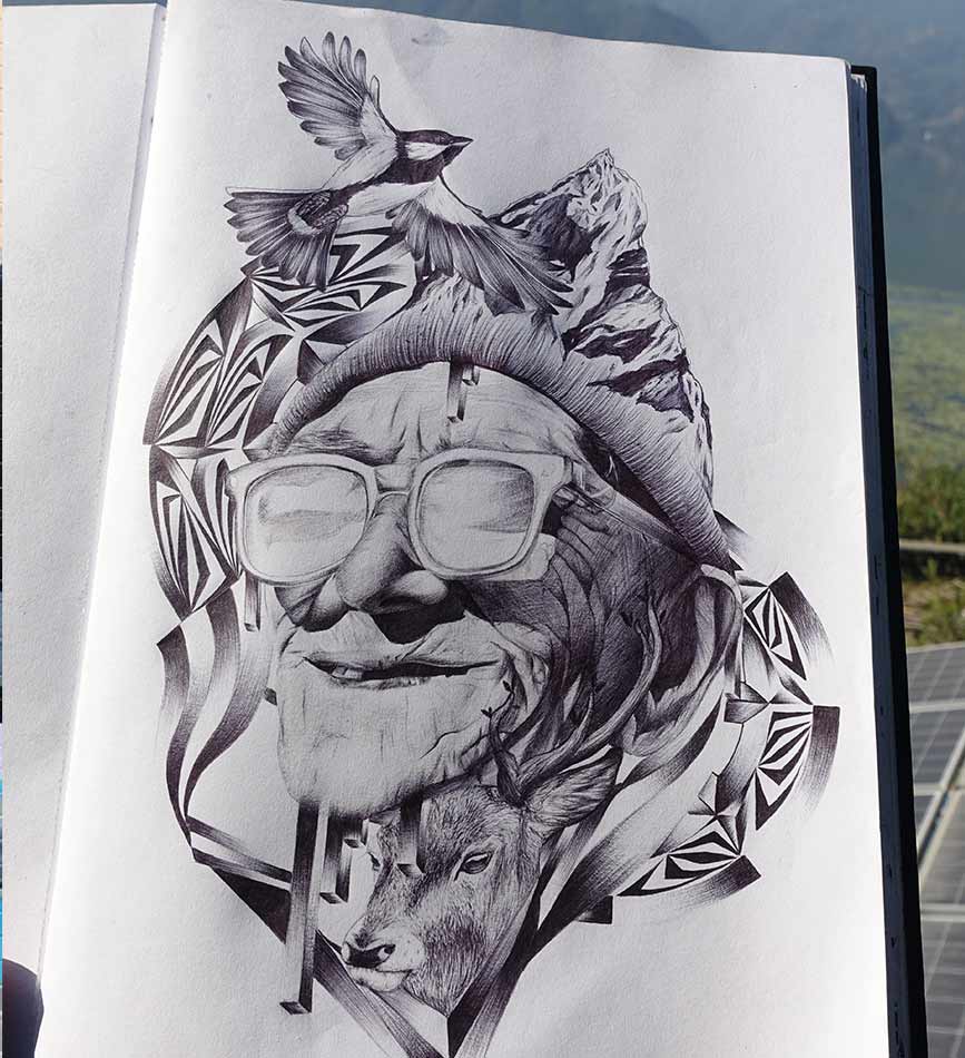 Dcydes Illustration of old man