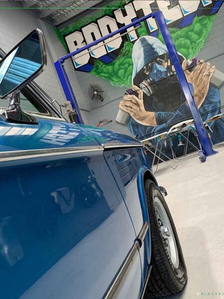 mural in a panel beaters workshop