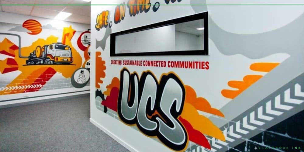 UCS entrance mural to the office