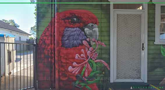 canteen mural at Birrong Public School