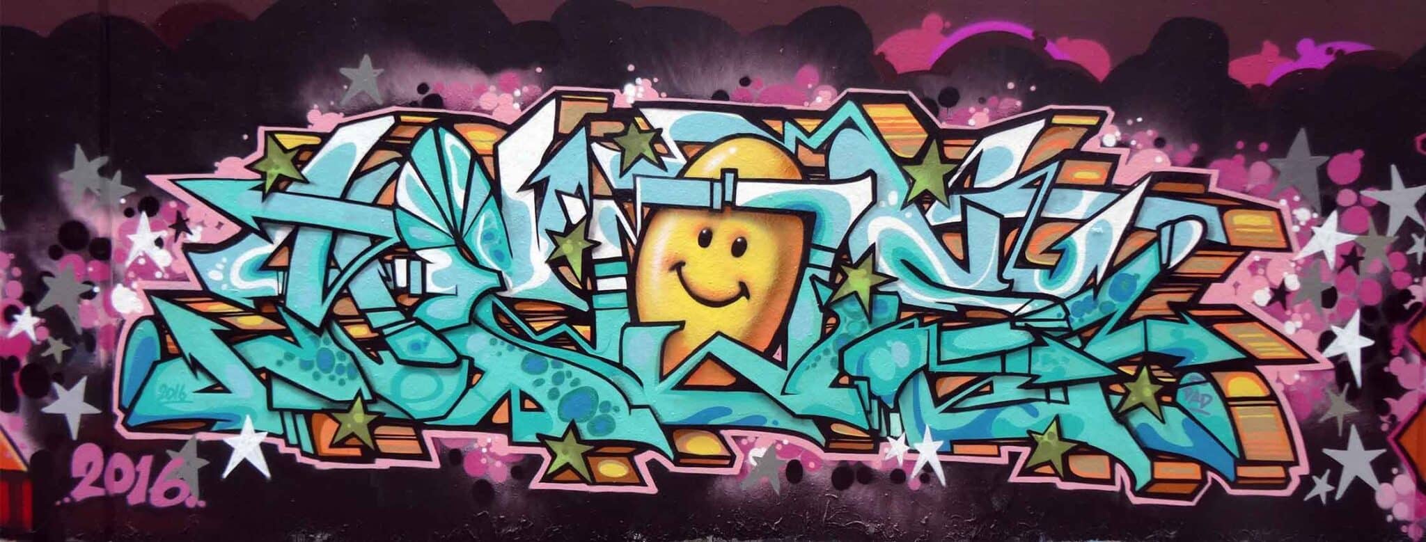 Brisbane based graffiti artist deo