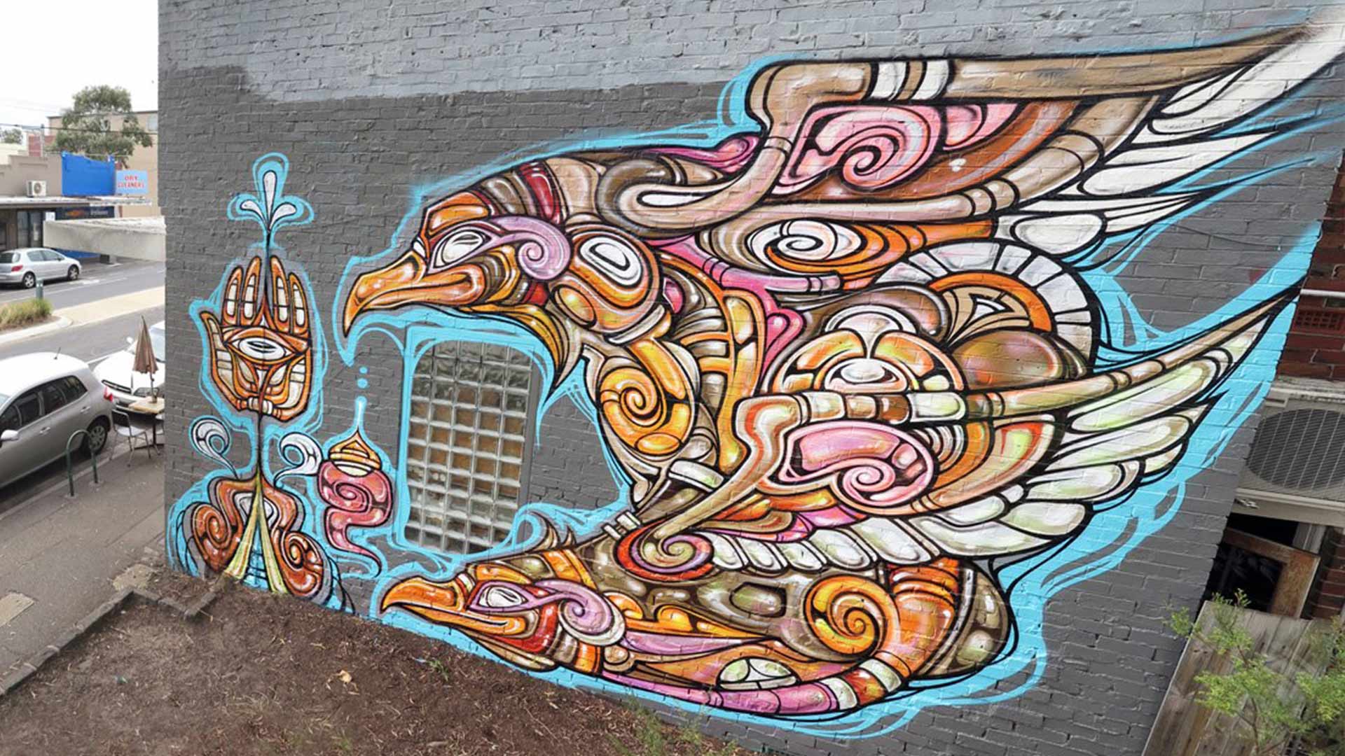Sydney street art by Graffiti artist Phibs