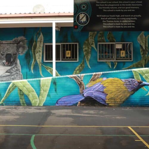 School Murals 6 Koala mural painted for a school