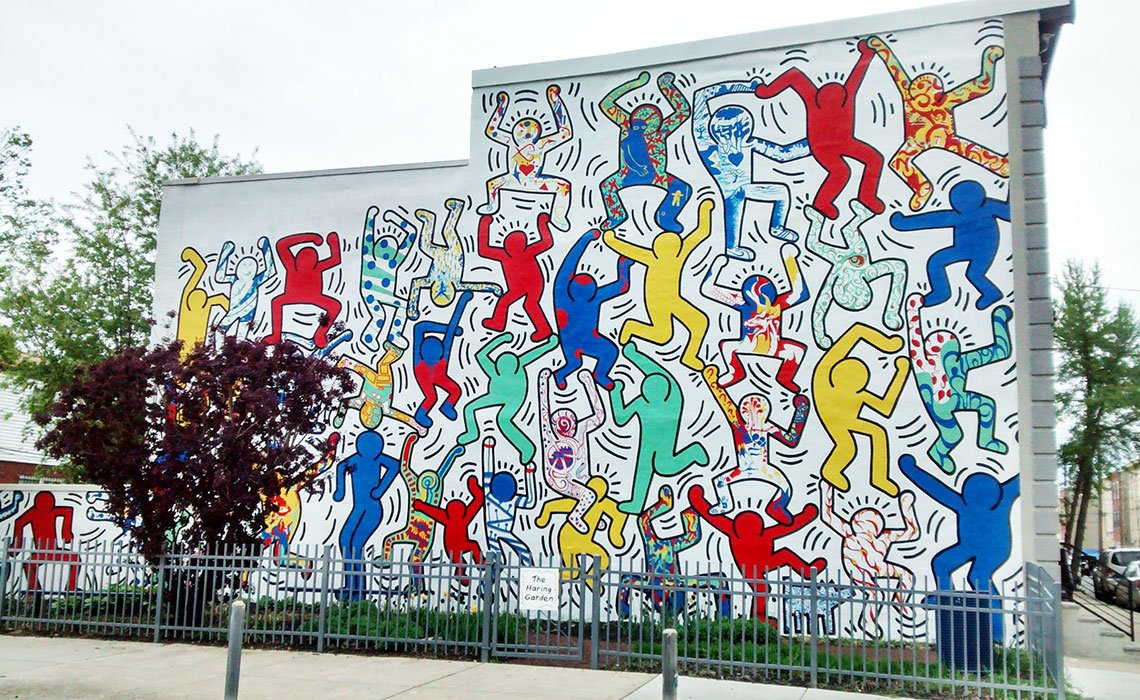PARTY OF LIFEMural painted by KEITH HARING