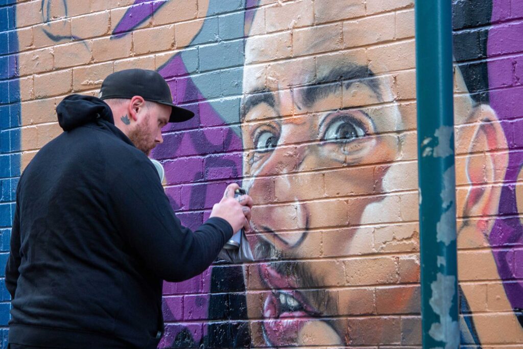 Live painting for community event in Bankstown
