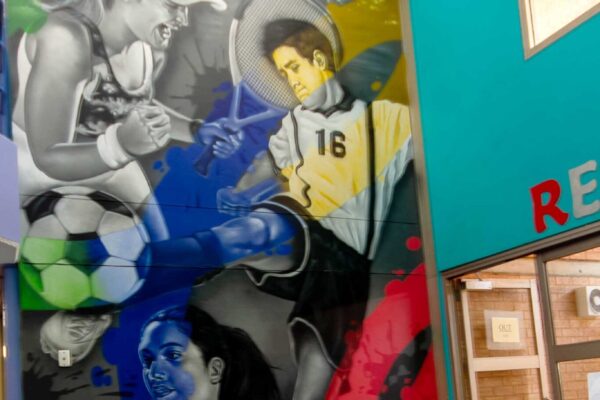 Large Scale Mural at High SChool in South West Sydney