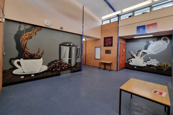 Mural painted in High school for the TAS department