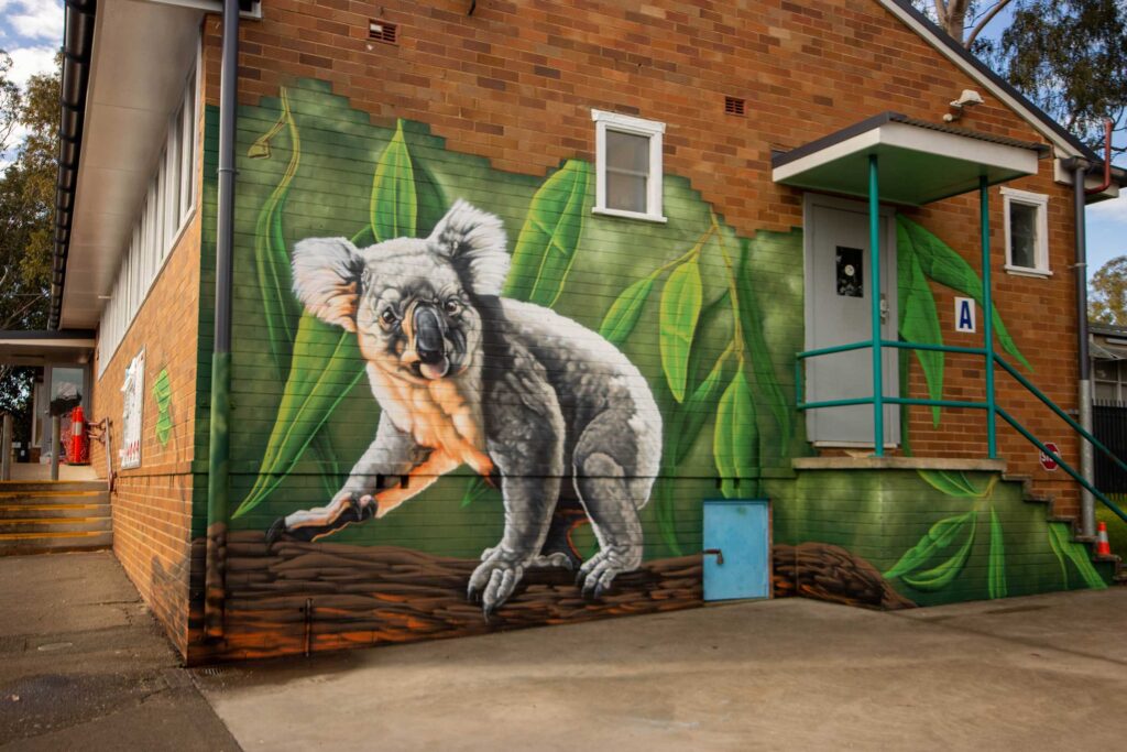Campbelltown-Public-Murals-4 Mural Artists Sydney - Koala mural