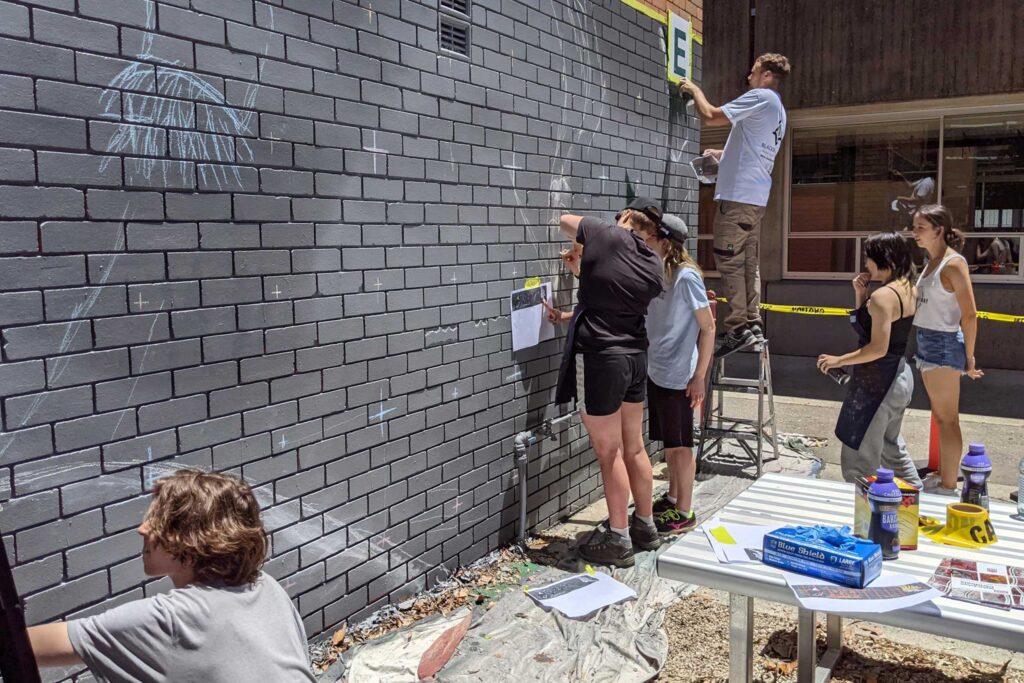 Caringbah-High-Mural-workshop-8 Sydney mural artists - Student graffiti workshop program