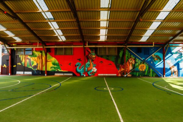 Mural painted under cola for Western Sydney School