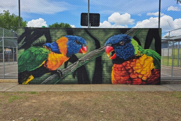Bird Mural painted at Sydney School