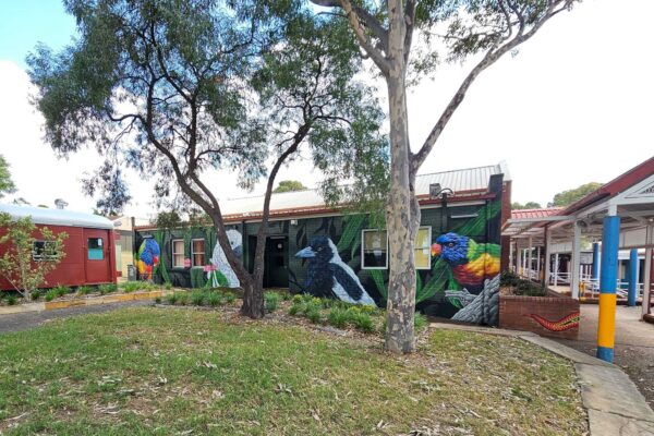 Front Office mural on Admin block in South West Sydney School