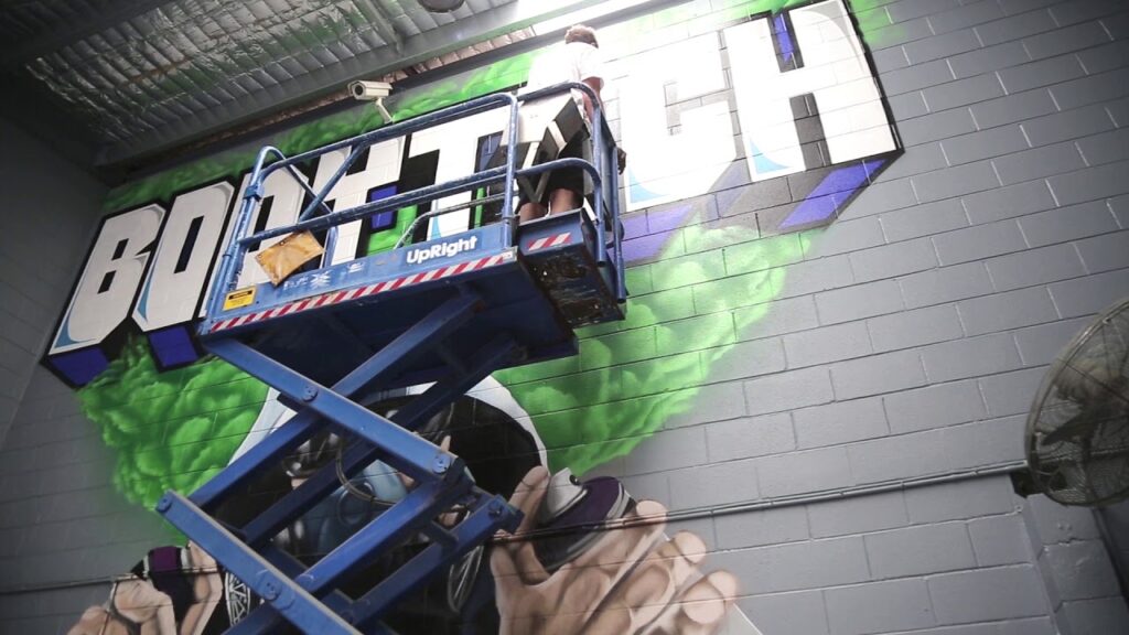 graffiti artists Sydney painting block letters