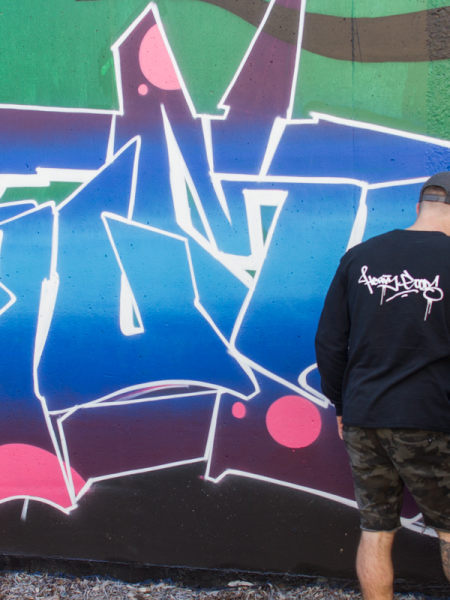 anti graffiti mural artist painting in Sutherland, Sydney