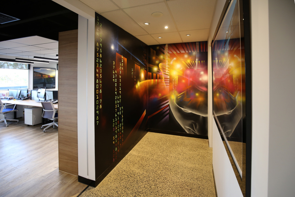 IFS 04 Graffiti artist Ling's office mural in Melbourne CBD Office