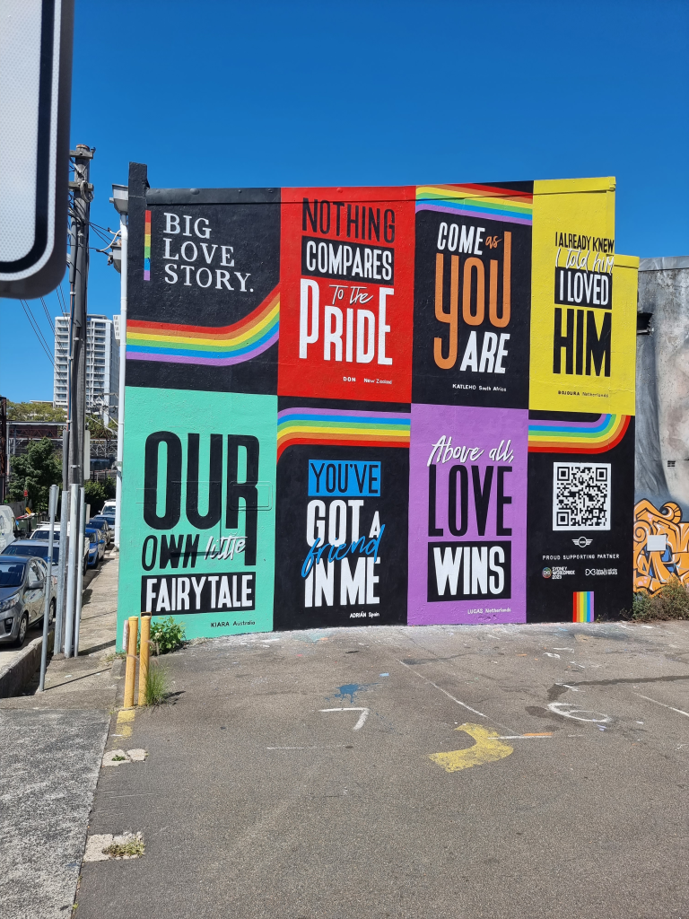 Mini Australia ooh mural redfern Ooh mural for Mini Australia painted in Redfern as part of the Big Love campaign