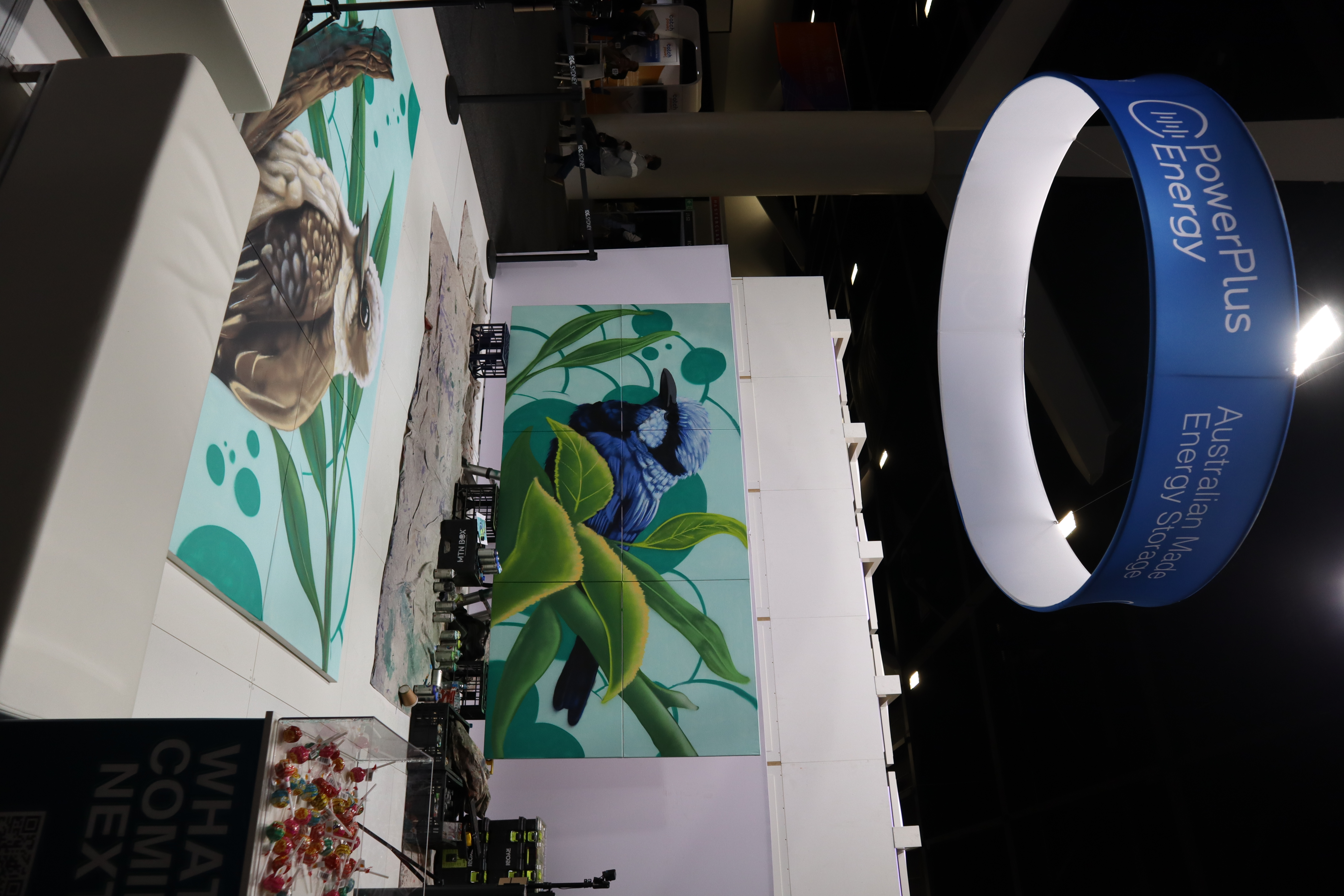 canvases painted live at Sydney ICC for Power Plus