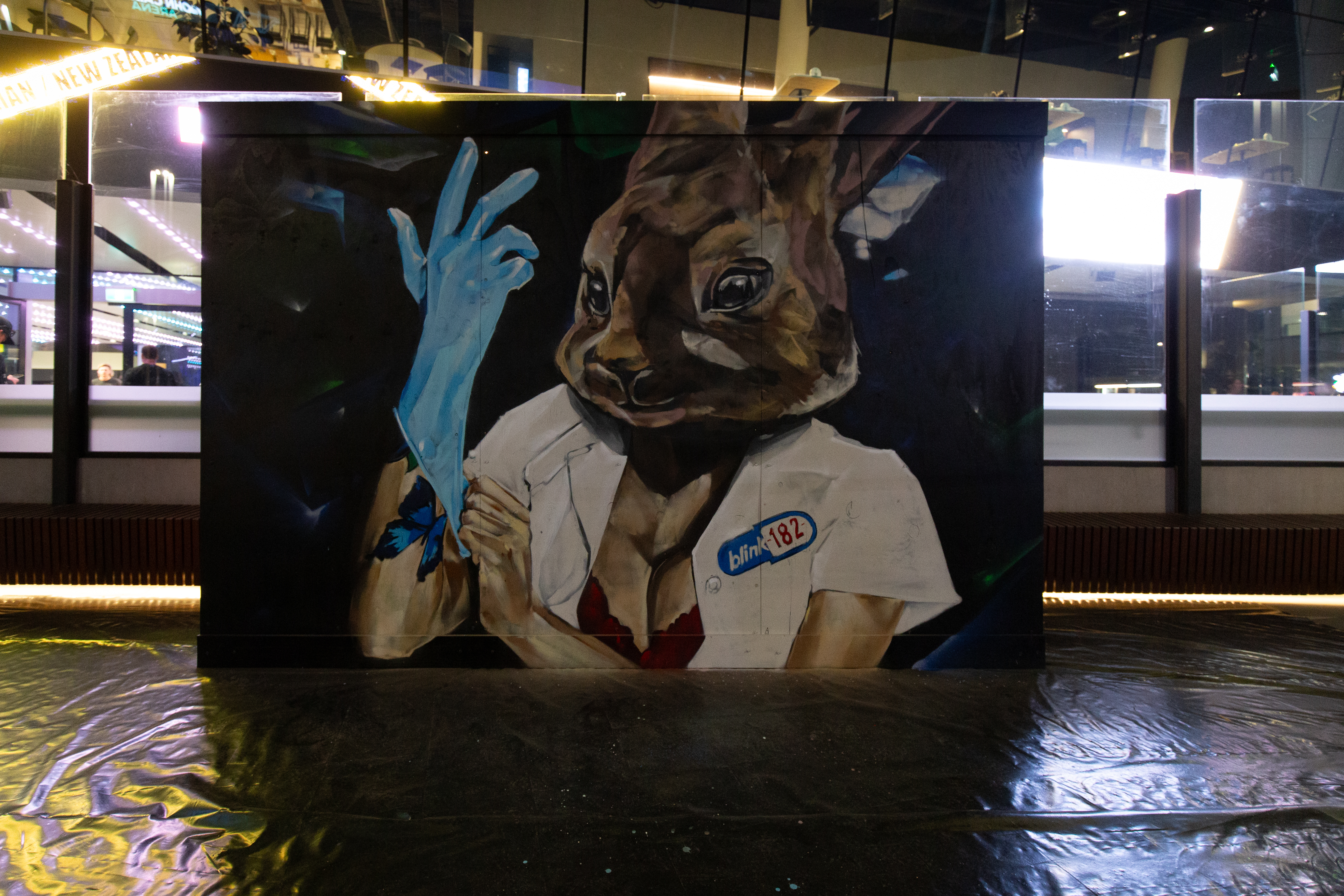 Live painting at the Blink 182 Concert in Melbourne