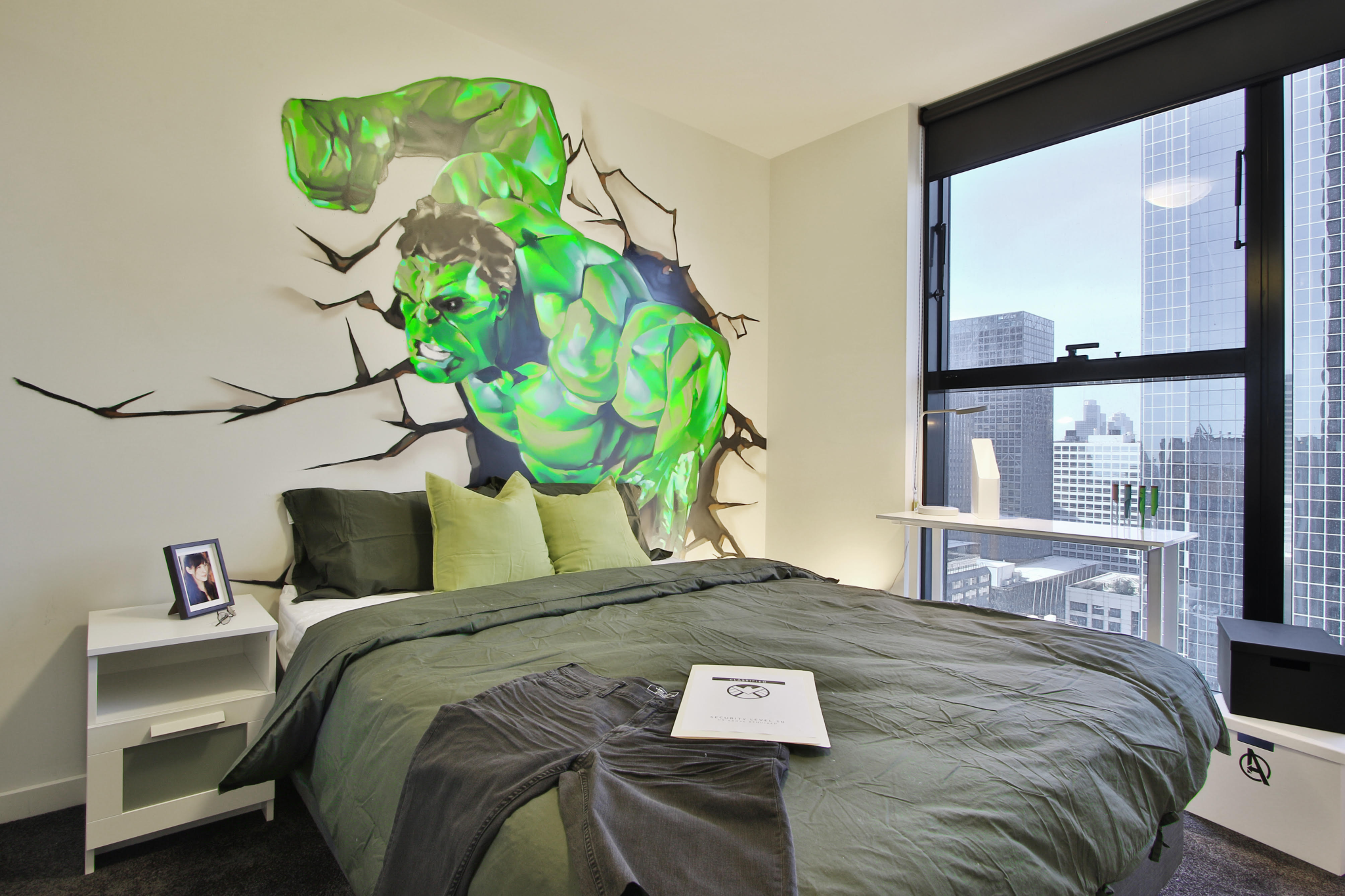 Mural painted for Air B n B in Melbourne CBD by Mural artists Melbourne