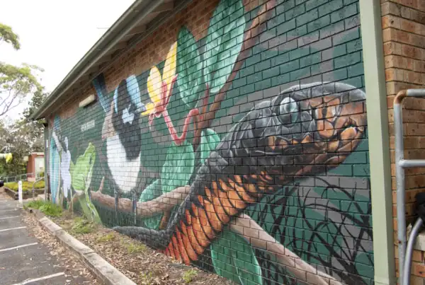 Wildlife Mural painted at Roseville Chase