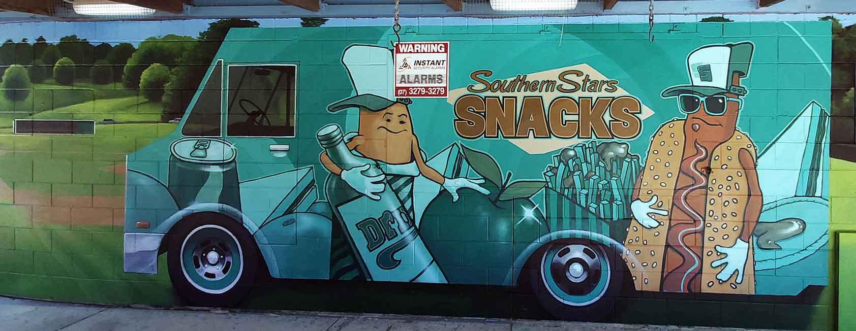Brisbane mural of a food truck