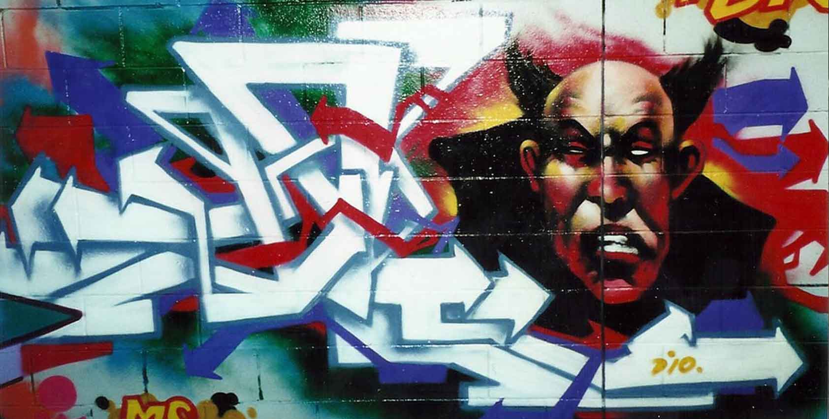 early 90s graffiti in Brisbane by Diohe