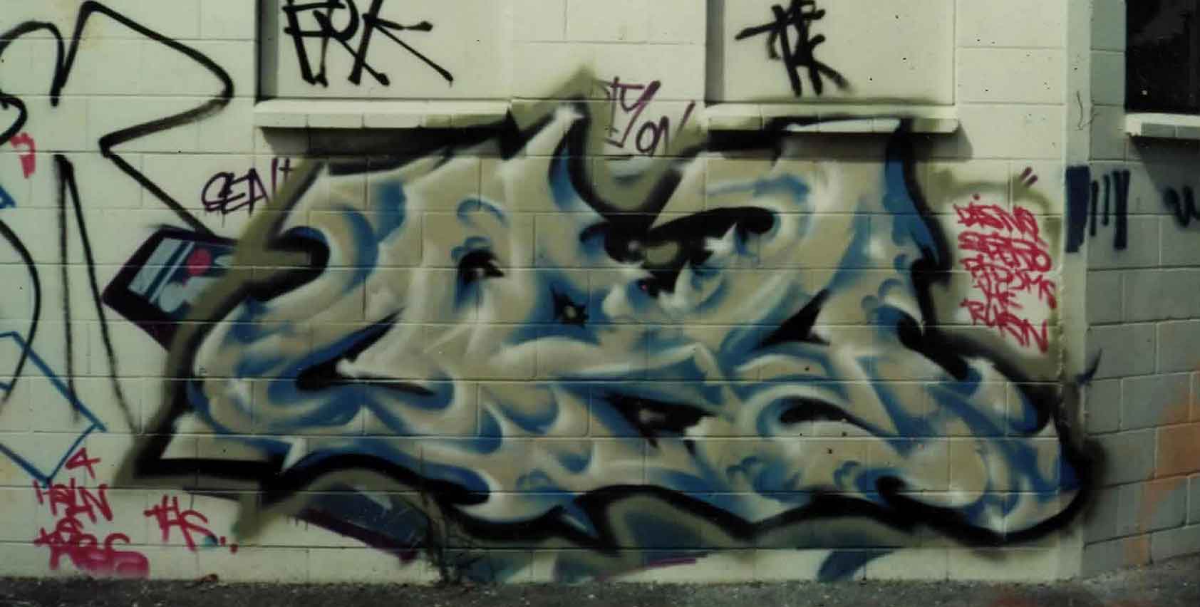 old school gpe graffiti in Brisbane